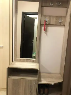a bathroom with a mirror and a dresser at Private Studio Sunny Beach- Cascadas in Sunny Beach