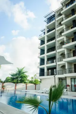 a rendering of a hotel with a swimming pool at Cantilena Complex in Sunny Beach