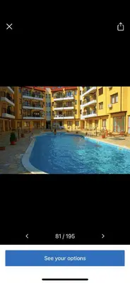 a picture of a swimming pool in a building at EGGO APARTMENT - Oasis Beach Apartments Kamchia in Dolen Bliznak