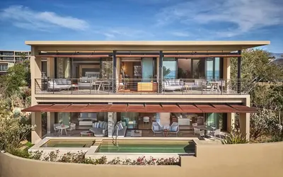 a large house with a deck and a pool at SIANA4 in Sveti Vlas