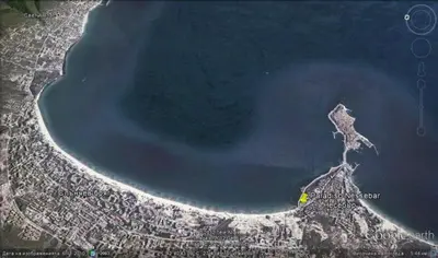 an aerial view of a city and the ocean at Sea View Apartment In PARADISO in Nesebar