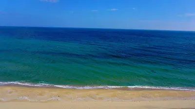 an aerial view of the ocean and a beach at Апартамент Бийч Вю Обзор - Apartment Beach View Obzor in Obzor