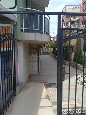 an empty street with a balcony on a building at APARTMENT 8 Primorsko АПАРТАМЕНТ 8 Приморско in Primorsko
