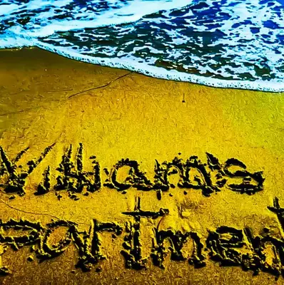 a message written in the sand on the beach at William's apartments - fifth amazing studio in Sveti Vlas