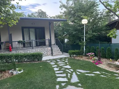 a house with a walkway in front of a yard at Villa Sea House 3 in Byala