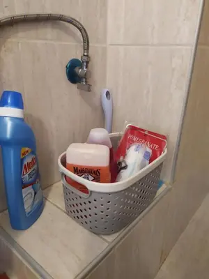 a basket sitting on a counter with items in it at Mellia Boutique Apartments in Ravda