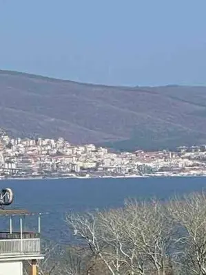 a view of a city and a body of water at Admiral Plaza in Sunny Beach