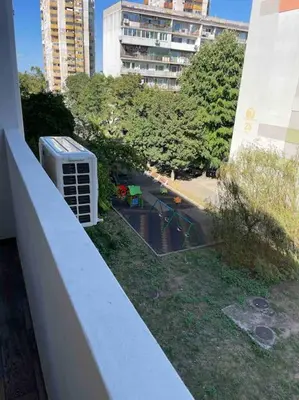 a view of a street from a balcony at Sunny Seaside Retreat in Burgas in Burgas City