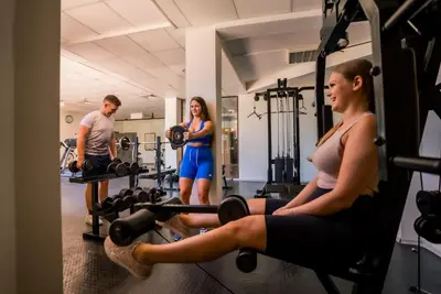 a group of people in a gym at Izola Paradise Hotel - All Inclusive in Sunny Beach
