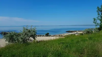 a beach with the ocean in the background at Studio Apartment C32 in Dream Holiday Complex Ravda in Ravda