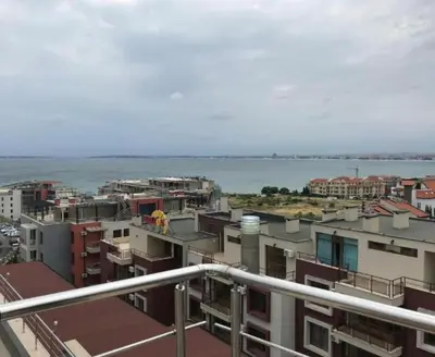 a view of a city with a body of water at Studio Sveti Vlas SEA BREEZE 3 in Sveti Vlas