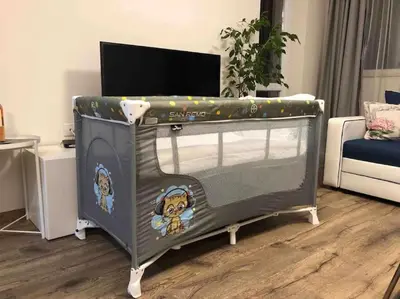 a childs bed in a living room with a tv at *HOT* Main Square Brand New Luxury Apartment in Burgas City
