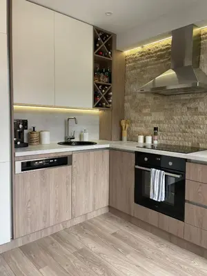 a kitchen with a sink and a stove at Varna City Center Apartment in Varna City