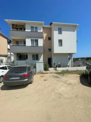 a car parked in front of a building at Palms Studio in Sozopol, with free parking in Sozopol