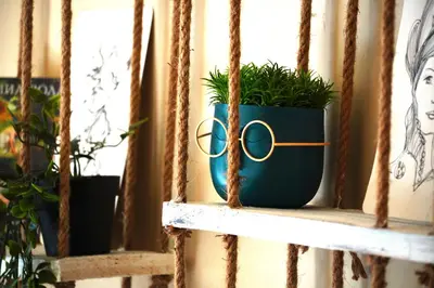 a potted plant sitting on a window sill at Super Cozy Central Apartment in the Heart of Varna in Varna City