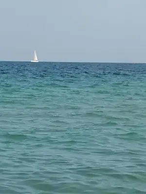 a sail boat in the middle of the ocean at Апартаменти Захариеви 4 in Byala