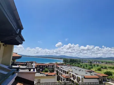 a view of a city and a body of water at Апартамент Плаж Червенка in Chernomorets