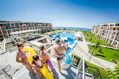 a group of people standing on the deck of a cruise ship at Premier Fort Cuisine - Full Board in Sunny Beach