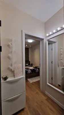 a room with a hallway with a room with a bedroom at Varna Hidden Gem in Varna City
