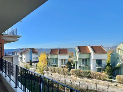 a view from a balcony of some houses at Prestige Fort Aparthotel - Private apartment - BSR - 2 in Sveti Vlas