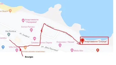 a map of the proposed expansion of the amphitheatre at Apartment Slantse in Sozopol