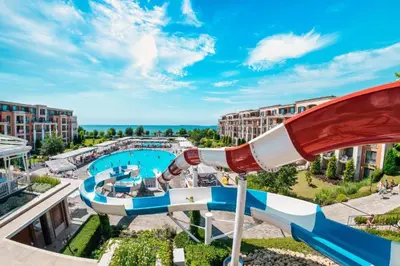 a view of a water park at a resort at Premier Fort Beach Hotel in Sveti Vlas