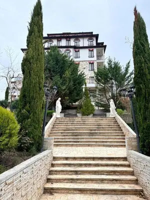a set of stairs in front of a building at Przytulny apartament w Sweti Vlas 350m od morza in Burgas City