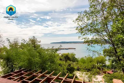 a view of a body of water with trees at Вилла Biala family haven in Byala