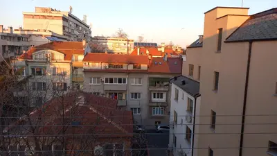 a view of a city with buildings at Апартамент Плажен рай in Burgas City