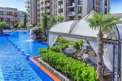 an image of a swimming pool at a resort at Studio for rent Cascadas in Sunny Beach
