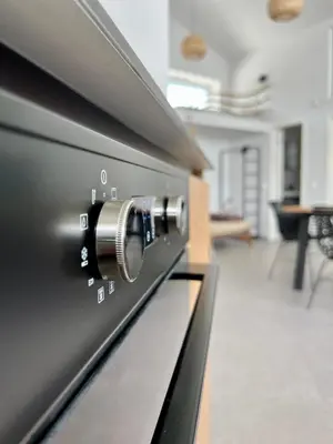 a close up of a kitchen appliance with a knob at Slow Living House in Lozenets