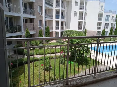 a view from the balcony of a apartment building at Тристаен апартамент в Бяла комплекс Атлантик in Byala
