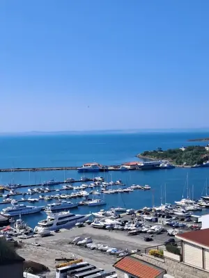 a group of boats docked in a marina at Sea view apartment in Sozopol