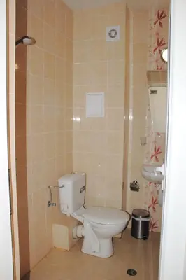 a bathroom with a toilet and a sink at Tangra Guest House in Arapya