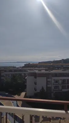 a view from the balcony of a building at Yana Privilege apartment Elinite in Elenite