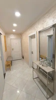 a large bathroom with a sink and a mirror at Aperto Sozopoli Apartment in Sozopol