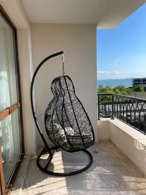 a net hanging from the side of a balcony at Сарафово in Burgas City