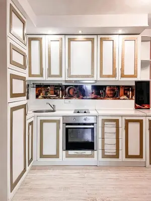 a kitchen with white cabinets and a stove at Monte Carlo Vaio - 1BR Garden Apt - With Direct Pool Access in Sunny Beach