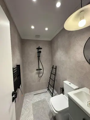 a bathroom with a toilet and a shower in it at Villa Maria in Sveti Vlas