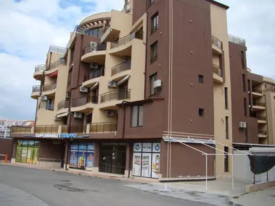 a building on the side of a street at Parus 4 Studio in Pomorie