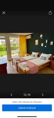a picture of a bedroom with two beds at Serenity Hill-Bulharsko U Nás in Sveti Vlas