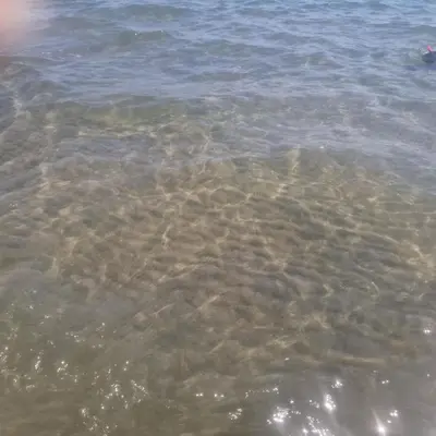 a close up of the clear water of the ocean at Charming Studio at the Seaside in Aheloy