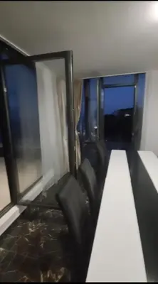 a view of the inside of a train with a window at Luxe 1 Dubai Penthouse in Obzor