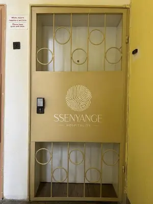 a door with a sign that reads severance hospital at Ssenyange Sea Garden Apartment in Varna City