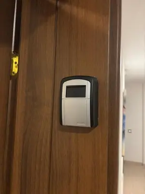 a door with a toaster on the side of it at Luxury Premier Fort Beach in Sveti Vlas
