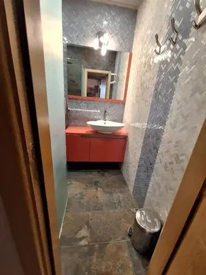 a bathroom with a sink and a toilet at Luxury apartment opposite Kakao in Sunny Beach