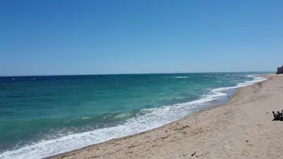 a view of the ocean from the beach at Breathtaking sea view in Byala