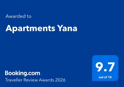 a blue sign with the text augmenteduments yampa at Apartments Yana in Obzor