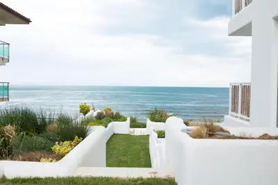 a white house with a view of the ocean at Sea Sense Boutique Villa & Relax Zone in Sozopol