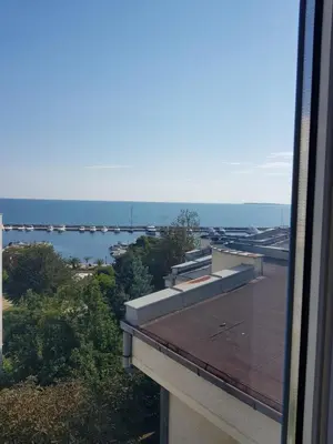 a view of the ocean from a building at Riviera Complex 6 in Sveti Vlas
